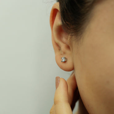 Обеци бяло злато с Диаманти 0.20 карата