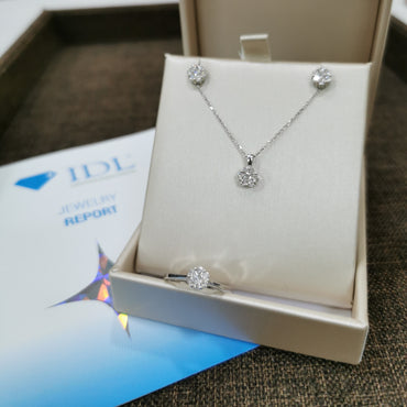 Диамантен пръстен бяло злато 0.23 карата