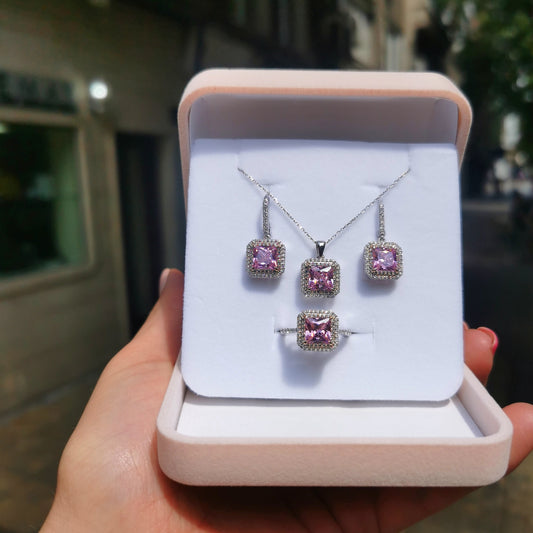 Диамантен сет със Розови сапфири 10.83 карата