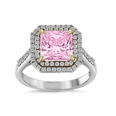 Пръстен със сапфир и диаманти 3.29 карата