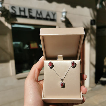 Обеци с рубини и диаманти 1.76 карата