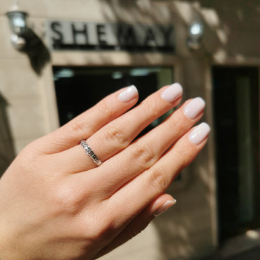 Диамантена халка бяло злато 0.50 карата