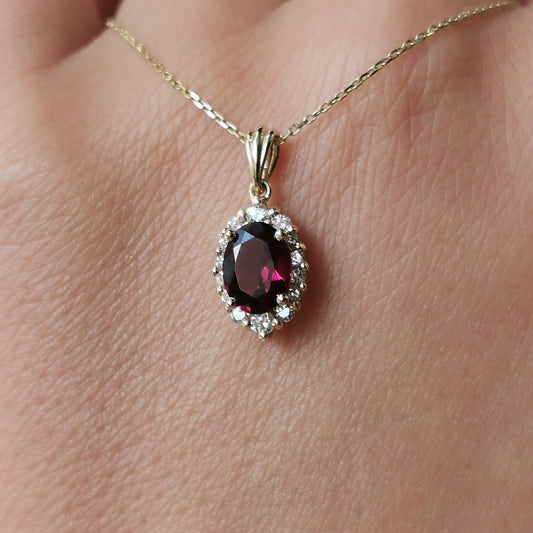 Висулка с диаманти и родалит 1.64 карата