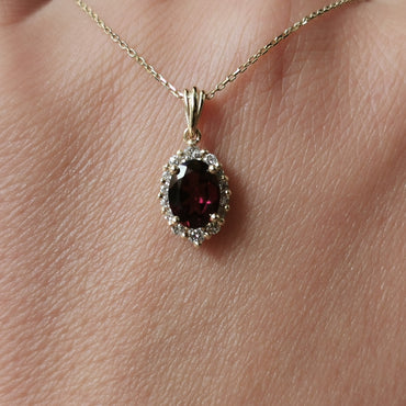 Висулка с диаманти и родалит 1.64 карата