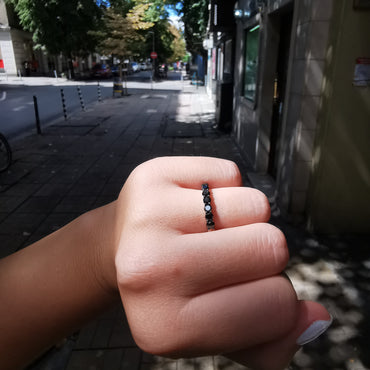 Пръстен с Черни диаманти 1.27 карата