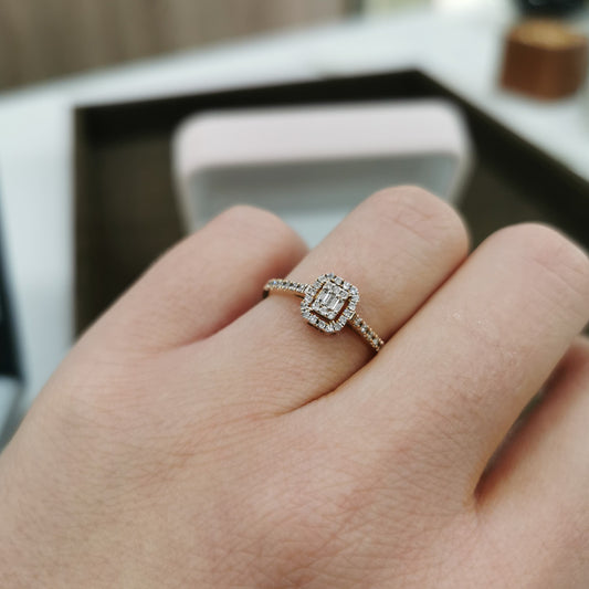 Диамантен сет розово злато 0.72 карата