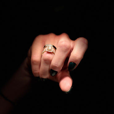 Пръстен от жълто злато с диаманти 1.36 карата