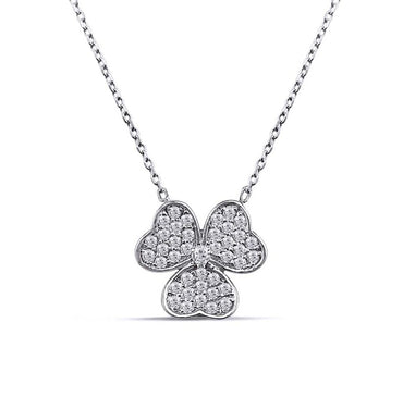 Висулка от бяло злато с диаманти 0.26 карата