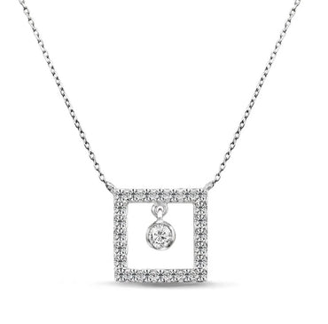 Висулка от бяло злато с диаманти 0.27 карата