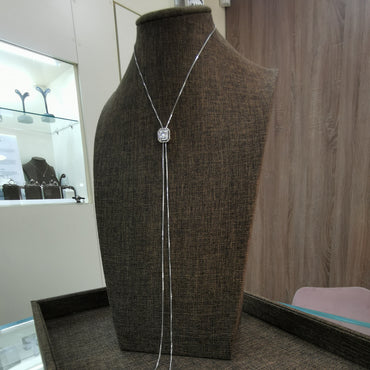 Колие от бяло и розово злато с диаманти 0.88 карата