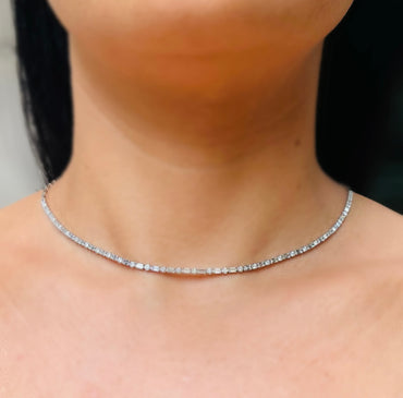 Колие бяло злато с диаманти 2.32 карата