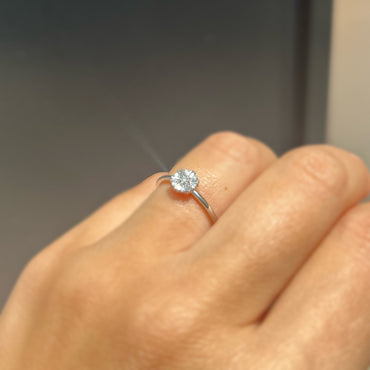 Диамантен пръстен от колекция Baguette от бяло злато с 0.14к. диаманти