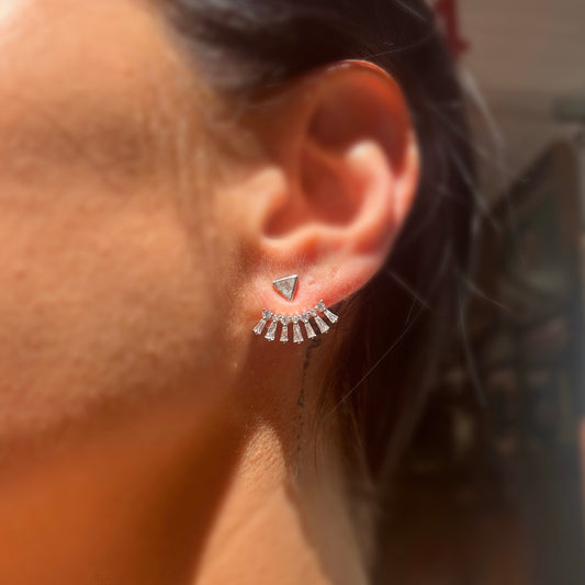 Обеци от бяло злато с диаманти 1.00 карат