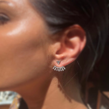 Обеци от бяло злато с диаманти 1.00 карат