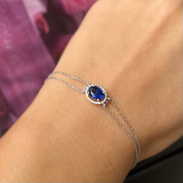 Гривна със сапфир и диаманти 1.05 карата