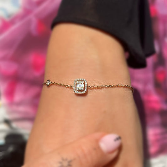 Диамантена гривна розово злато 0.29 карата