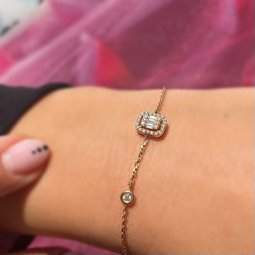 Диамантена гривна розово злато 0.29 карата