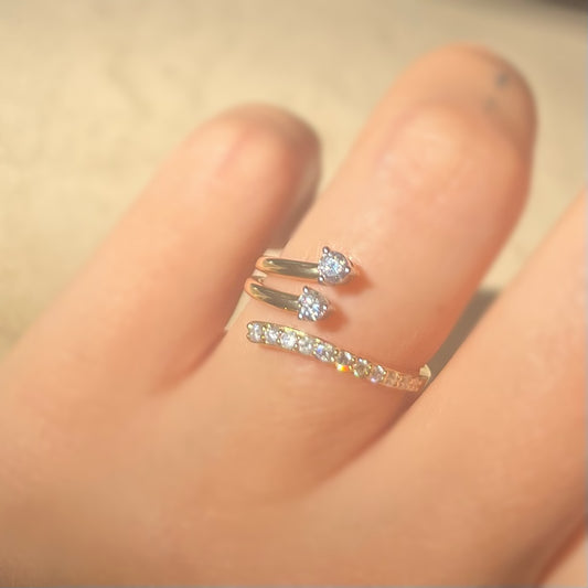 Пръстен от жълто злато с диаманти 0.37 карата