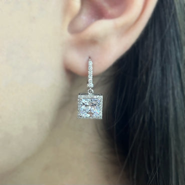 Обеци с диаманти и бели сапфири 6.54 карата Limited Edition