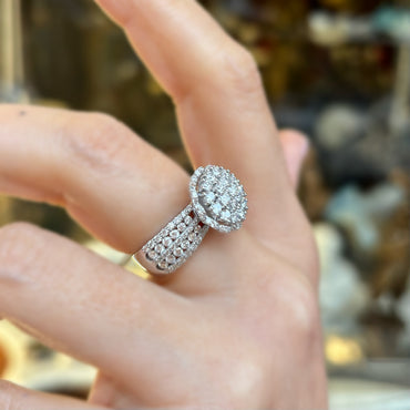 Диамантен пръстен от бяло злато 1.82 карата