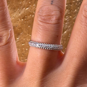 Диамантен пръстен от бяло злато 0.17 карата