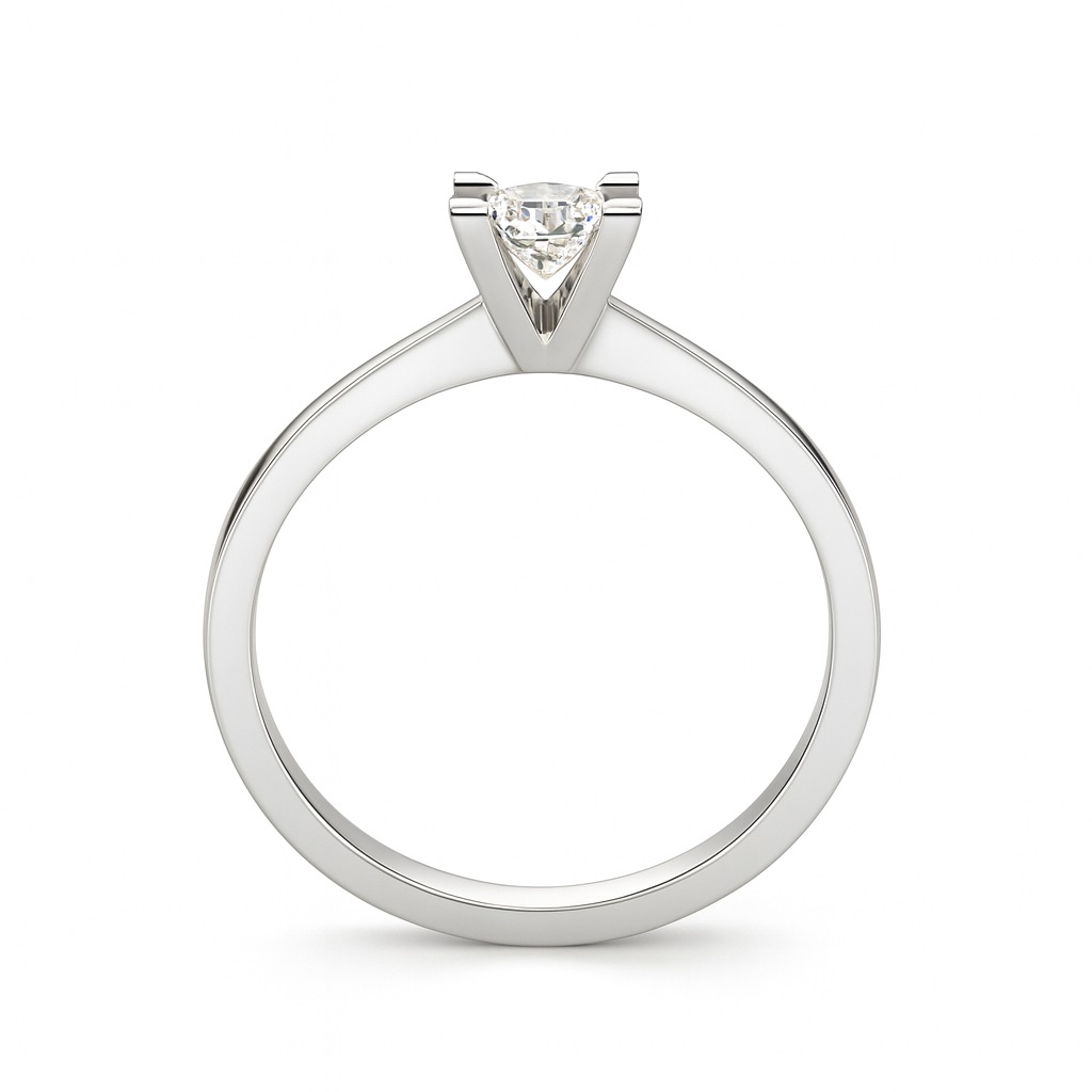 Диамантен пръстен от бяло злато 0.27 карата