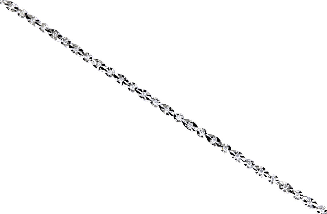 Дамска диамантена гривна от бяло злато 0.47 карата