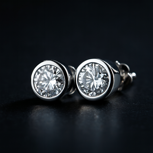Diamond earrings with setting 0.30 carats