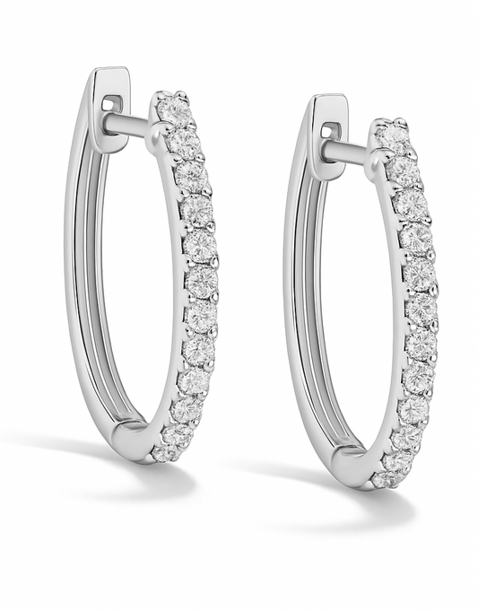 0.35 carat White gold Diamond earrings