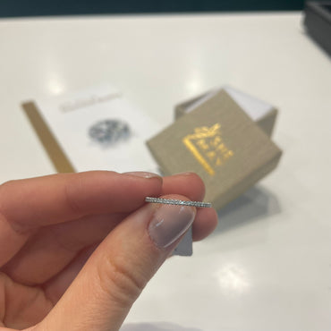 Дамска халка от бяло злато с диаманти 0.20 карата Black Friday -25%