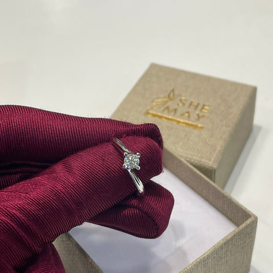 Годежен пръстен с диамант 0.35 карата Black Friday -25%