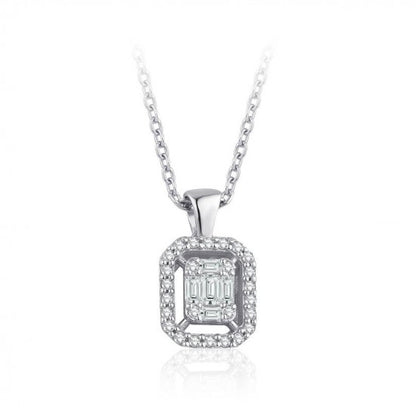 Колие-висулка с диаманти 0.21ct 
