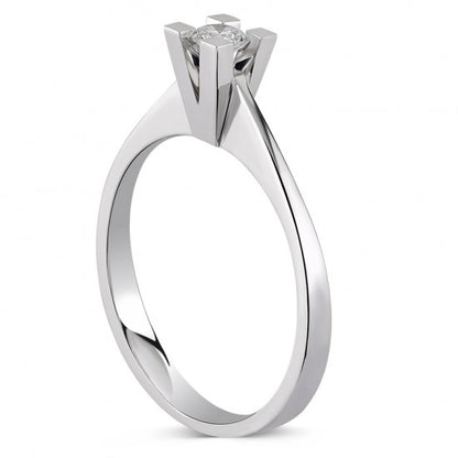 Класически годежен пръстен с диамант 0.10 ct