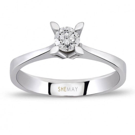 Класически годежен пръстен с диамант 0.20 ct