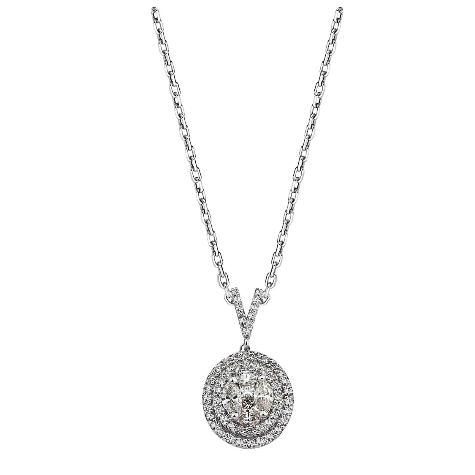 Колие-висулка с диаманти 0.56 ct