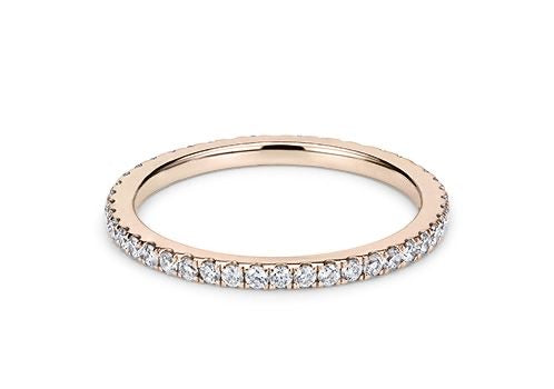 Дамска халка от розово злато с диаманти 0.40 ct