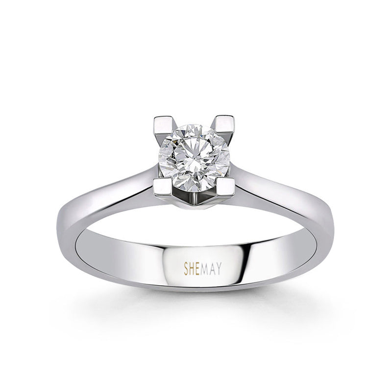 Класически годежен пръстен с диамант 0.20 ct