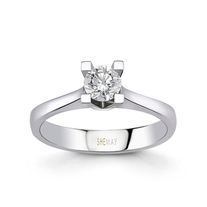 Класически годежен пръстен с диамант 0.20 ct