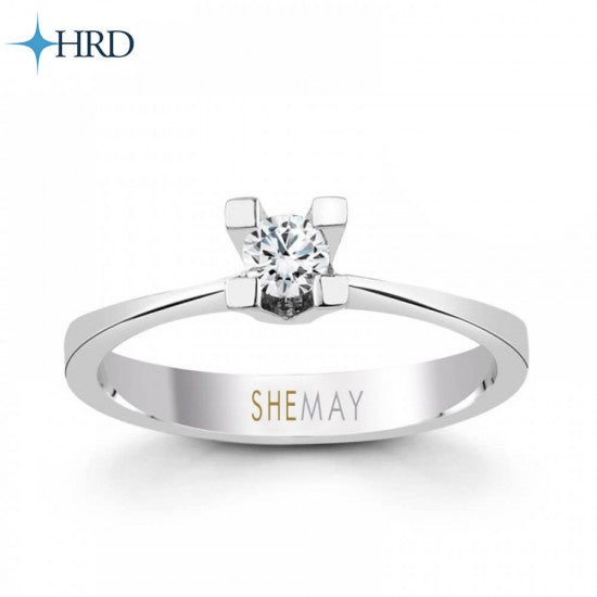 Класически годежен пръстен с диамант 0.18 ct