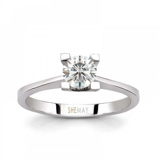 Класически годежен пръстен с диамант 0.31 ct