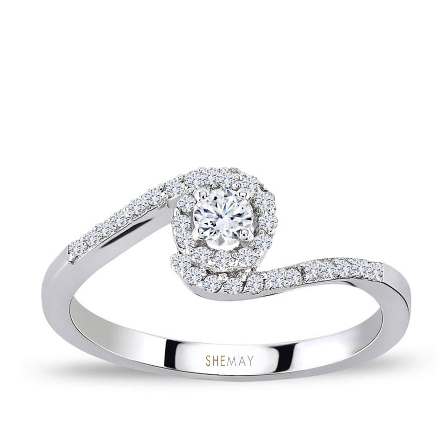 Годежен пръстен с диаманти 0.28 ct