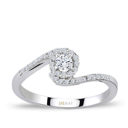 Годежен пръстен с диаманти 0.28 ct