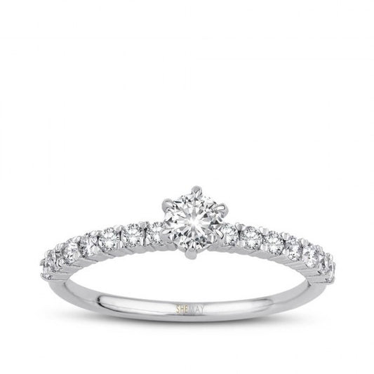 Класически годежен пръстен с диамант 0.57 ct