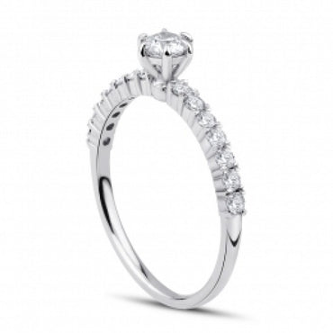 Класически годежен пръстен с диамант 0.57 ct