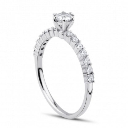 Класически годежен пръстен с диамант 0.57 ct