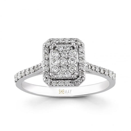 Пръстен бяло злато с Диаманти 0.31 карата 