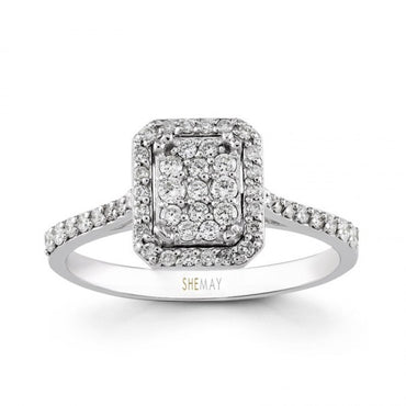 Пръстен бяло злато с Диаманти 0.31 карата 