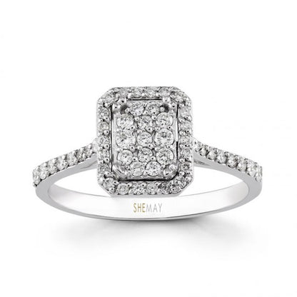 Пръстен бяло злато с Диаманти 0.31 карата 