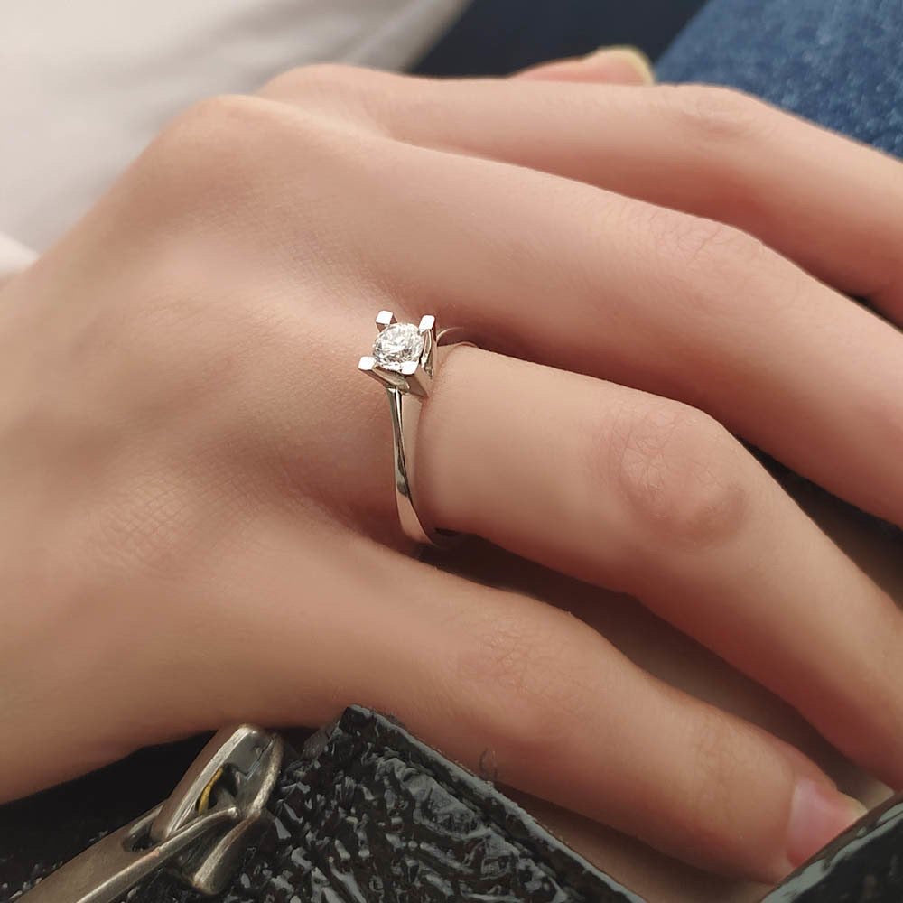 Годежен пръстен с диамант 0.25 карата лимитирана колекция “Любов до безкрай”