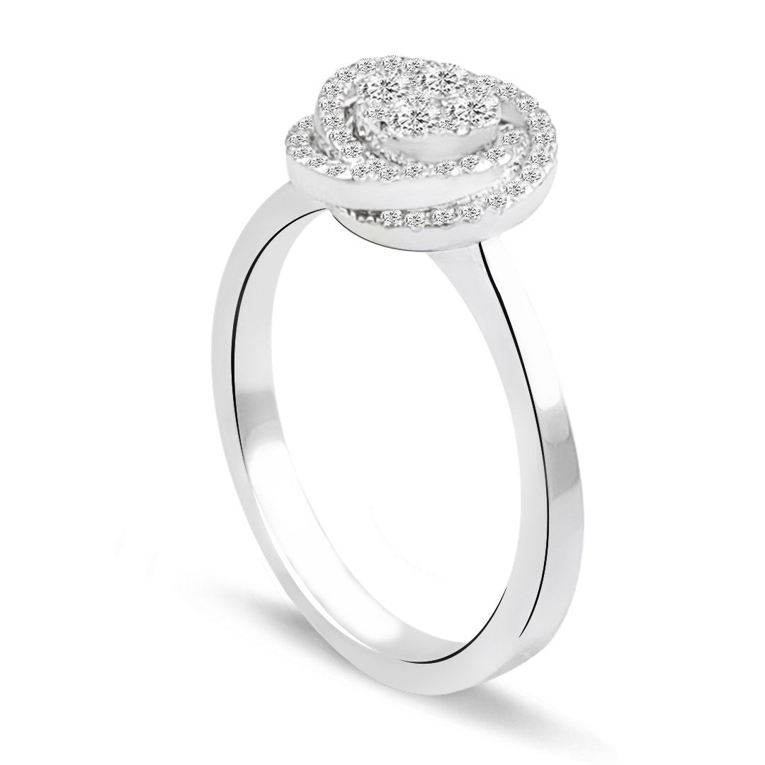 Пръстен бяло злато с Диаманти 0.68 карата